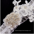 Romantische Weinlese-Spitze-Strumpfbandrhinestone-Kristallbraut-Perlen-Hochzeits-Strumpfband